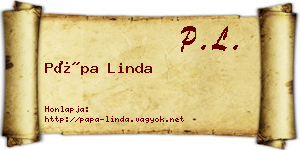 Pápa Linda névjegykártya